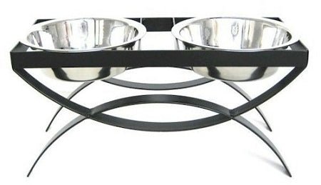 SeeSaw Double Elevated Dog Bowl - Medium/Black - Clinch River Fishing USA