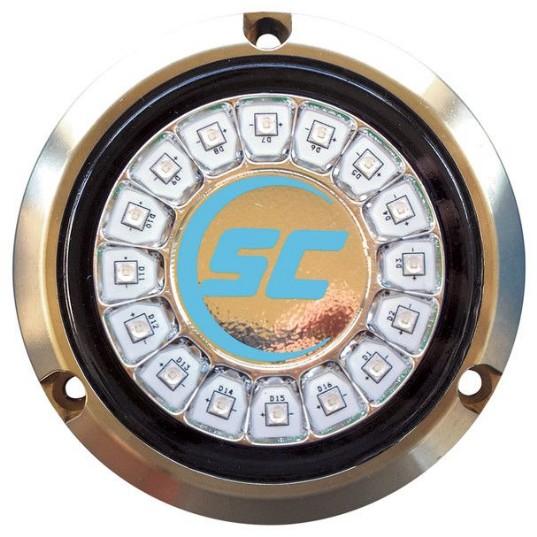 SHADOW-CASTER 16 LEDs Bronze Underwater Marine Light - Bimini Blue | SCR-16-BB-BZ-10 - Clinch River Fishing USA