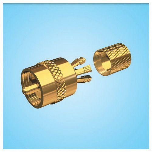 SHAKESPEARE Gold-plated Centerpin« PL-259 connector for RG-8X or RG-58/AU cables | PL-259-CP-G - Clinch River Fishing USA