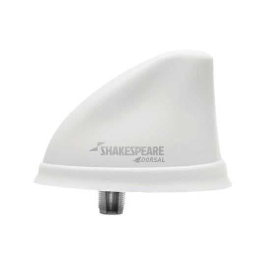 SHAKESPEARE White Low Profile Dorsal Antenna, 26 foot white RG58 cable with PL-259 plug | 5912-DS-VHF-W - Clinch River Fishing USA