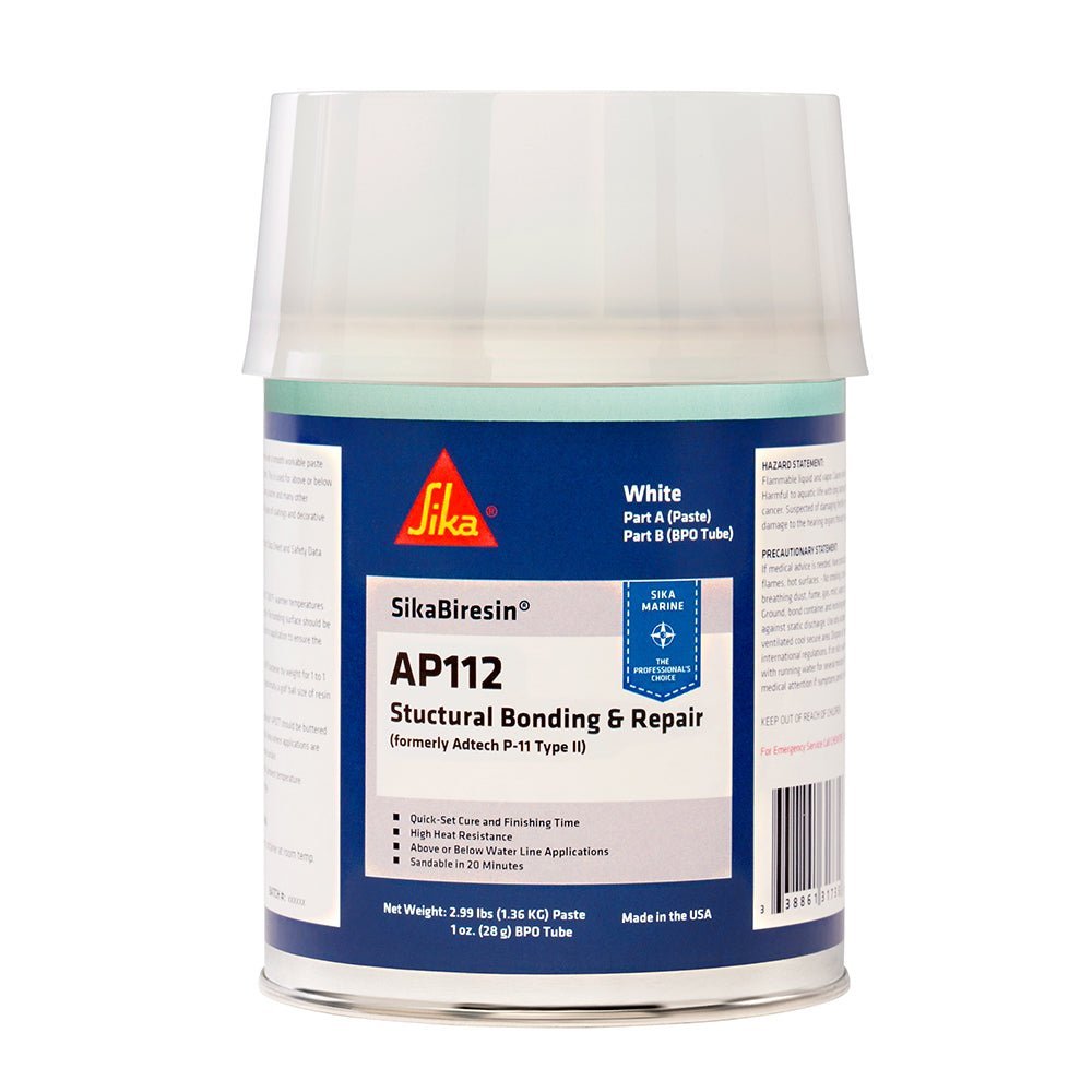 Sika SikaBiresin® AP112 + BPO Cream Hardener - White - Quart - Clinch River Fishing USA