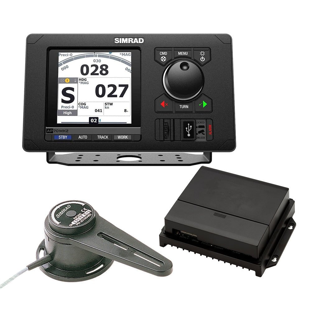 Simrad AP70 MK2 Autopilot Basic Pack- Includes AP70 MK2 Control Head, AC70 Course Computer & RF300 Feedback - Clinch River Fishing USA