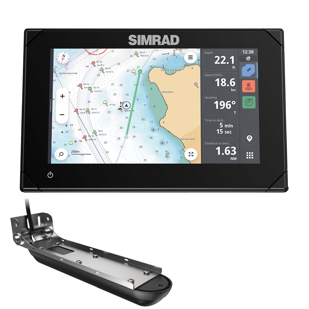 Simrad NSX™ 3007 7" Combo Chartplotter & Fishfinder w/Active Imaging™ 3 - in - 1 Transducer - Clinch River Fishing USA