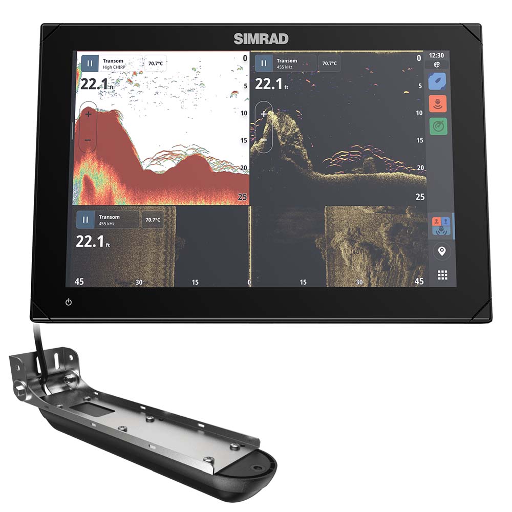 Simrad NSX™ 3012 12" Combo Chartplotter & Fishfinder w/Active Imaging™ 3 - in - 1 Transducer - Clinch River Fishing USA