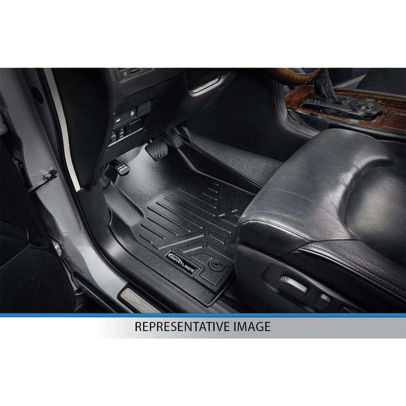 Smartliner Floor Liners Front/2nd Row 2001 - 2007 Silverado/Sierra Ext Extended Cab (Black) - Clinch River Fishing USA