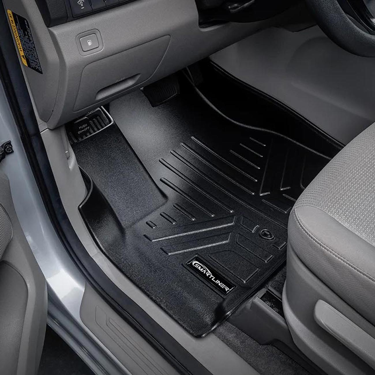 Smartliner Floor Liners Front/2nd Row 2015 - 2021 Kia Sedona - 8 Passenger Model (Black) - Clinch River Fishing USA