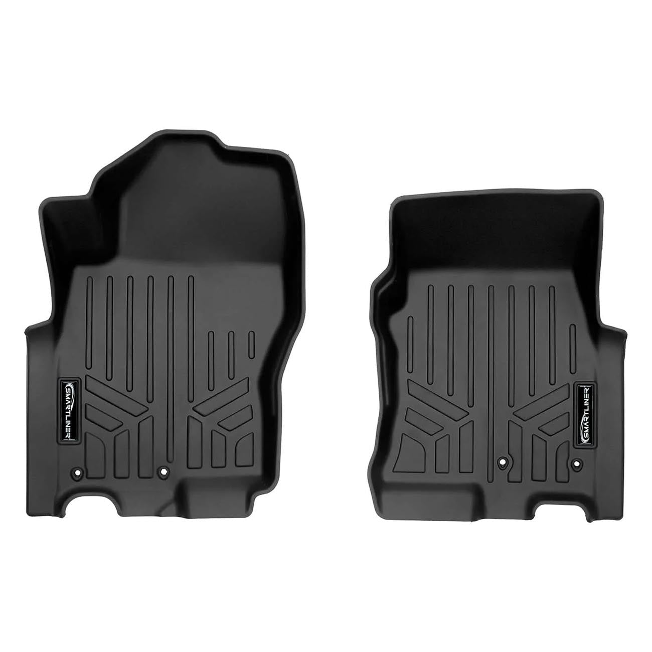 Smartliner Floor Liners Front/2nd Row 2022GΓΓ΄2025 Nissan Frontier Crew Cab (Black) - Clinch River Fishing USA