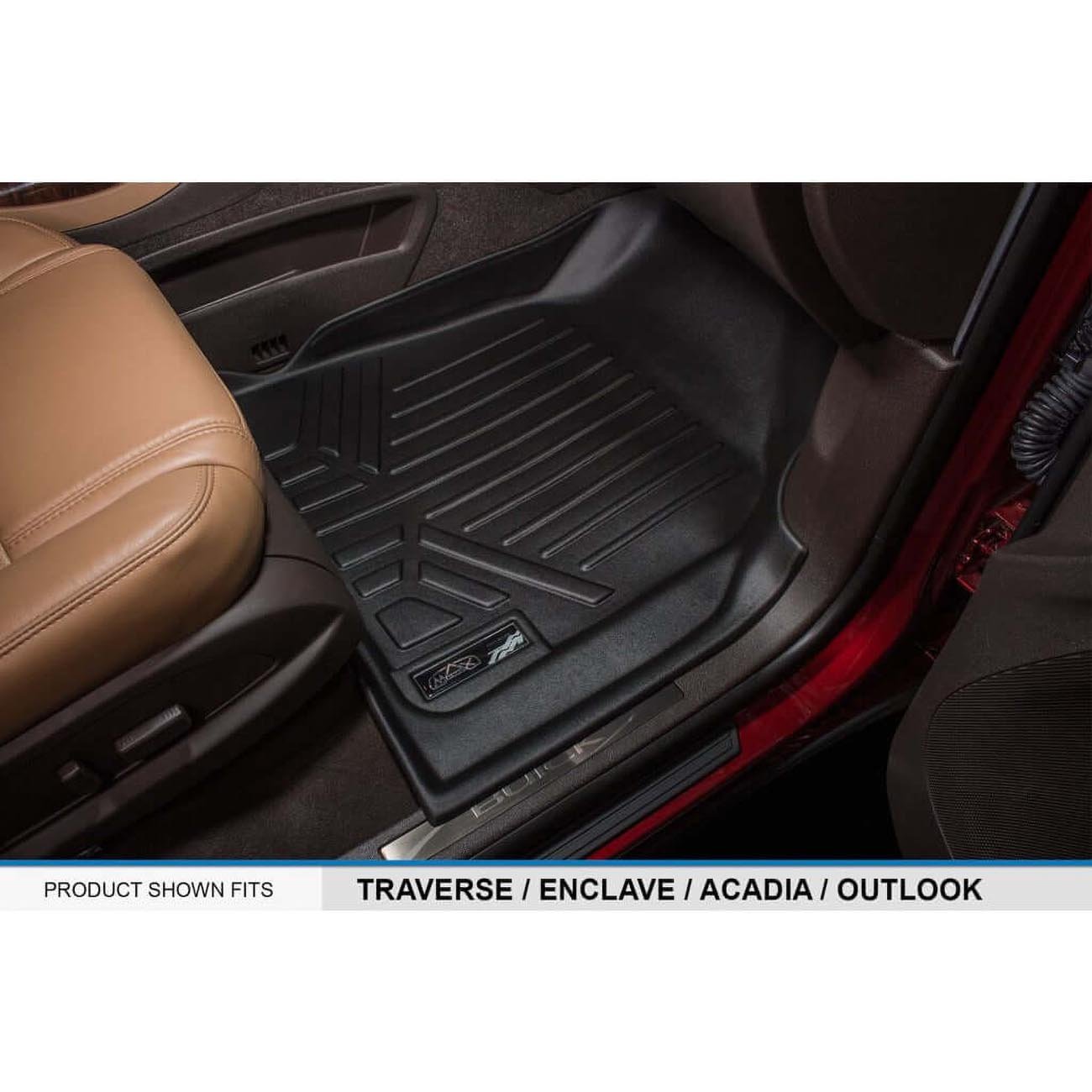 Smartliner Floor Liners Front/Rear 2009 GÇô 2017 Traverse/Enclave/Acadia/Outlook with 2nd Row Bucket S - Clinch River Fishing USA