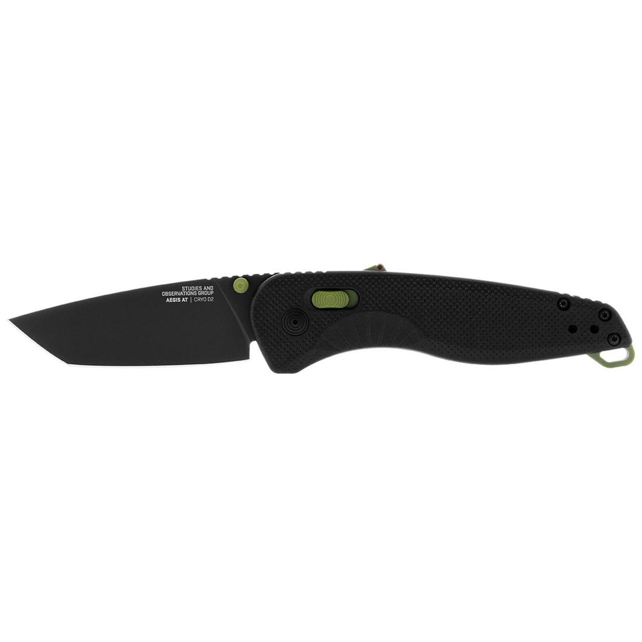 SOG Aegis AT Tanto 3.13" Folding Pocket Knife (Black & Moss) - Clinch River Fishing USA