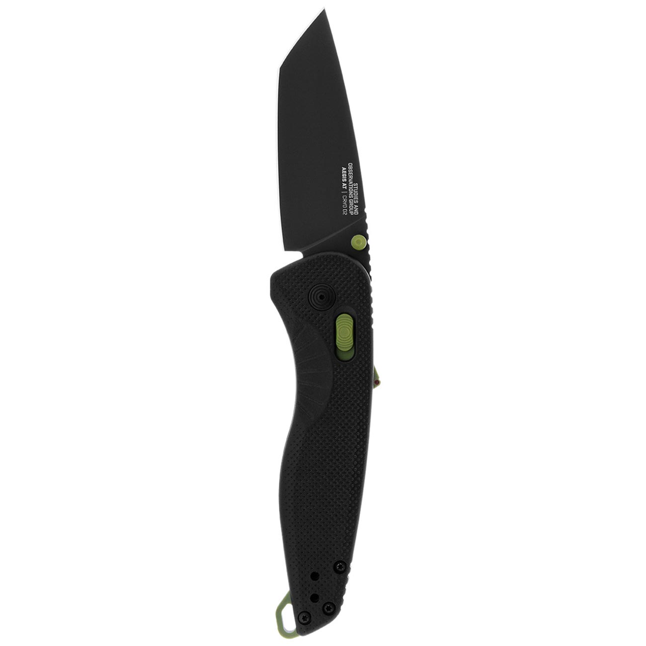 SOG Aegis AT Tanto 3.13" Folding Pocket Knife (Black & Moss) - Clinch River Fishing USA