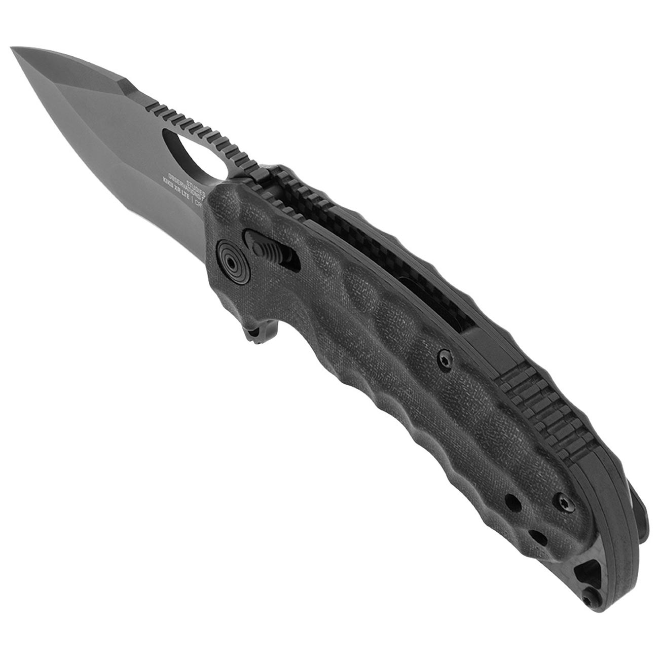SOG Kiku XR LTE 7.5" Folding Pocket Knife (Blackout Micarta + Carbon ) - Clinch River Fishing USA