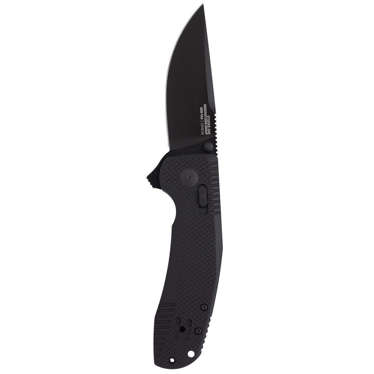 SOG SOG-TAC XR 3.39" Folding Pocket Knife (Blackout) - Clinch River Fishing USA