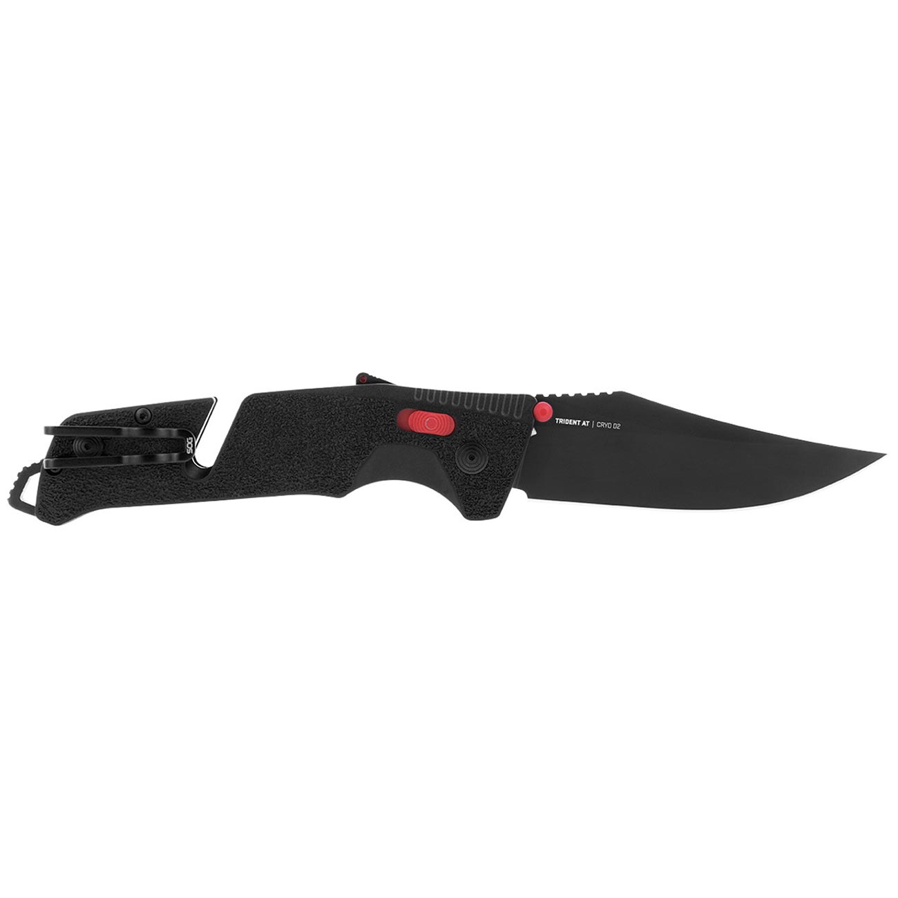 SOG Trident AT 3.7" Folding Pocket Knife (Black & Red) - Clinch River Fishing USA