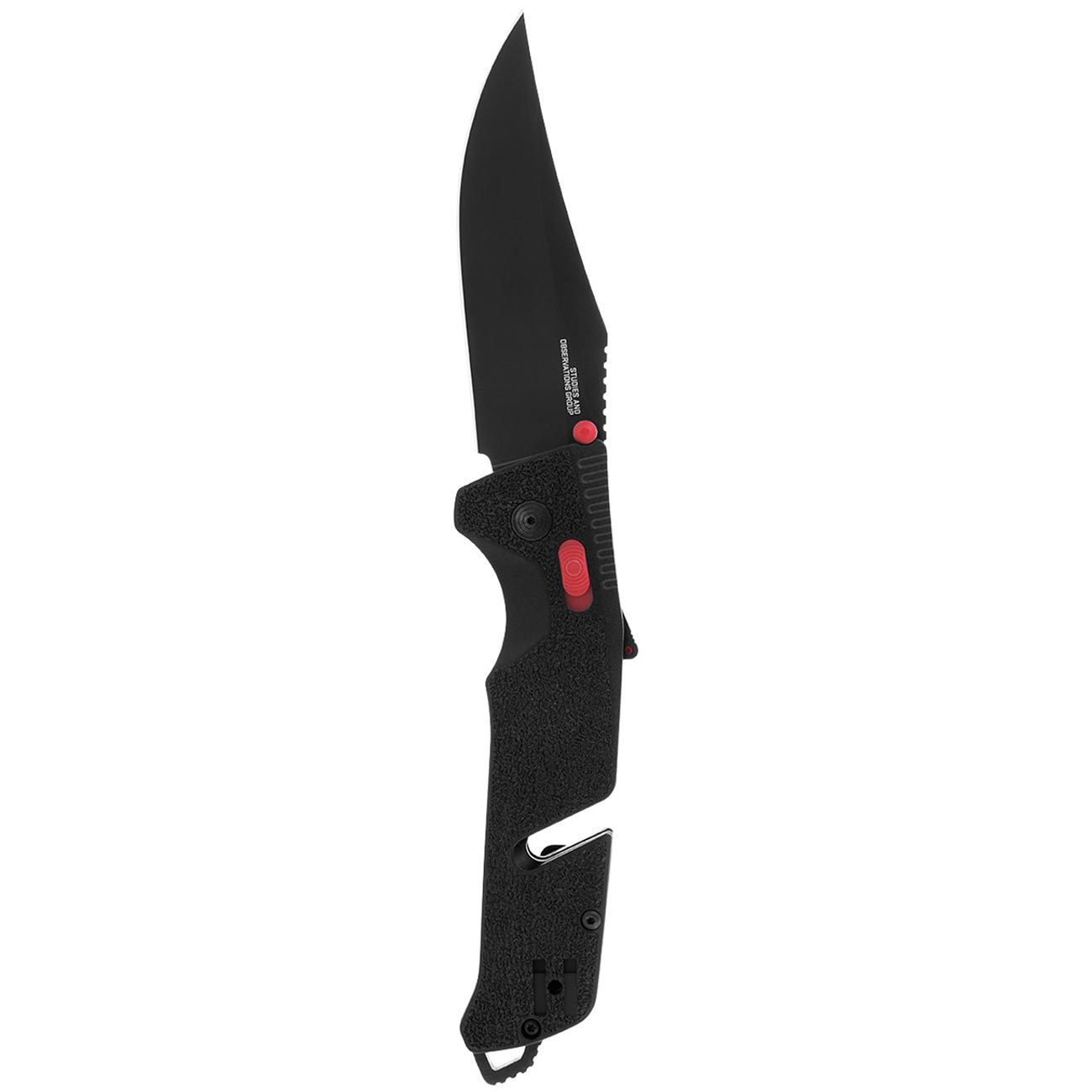 SOG Trident AT 3.7" Folding Pocket Knife (Black & Red) - Clinch River Fishing USA