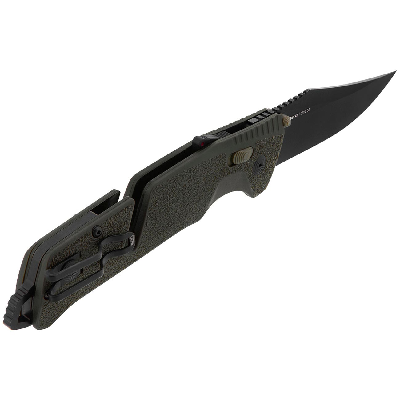 SOG Trident AT 3.7" Folding Pocket Knife (Olive Drab) - Clinch River Fishing USA