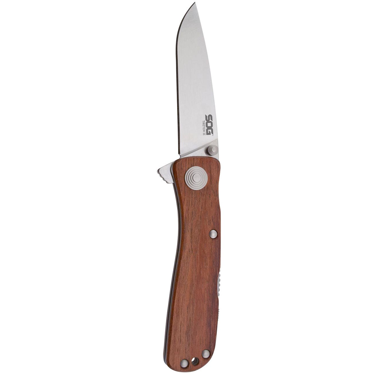 SOG Twitch II - Wood Handle Folding Knife - Clinch River Fishing USA