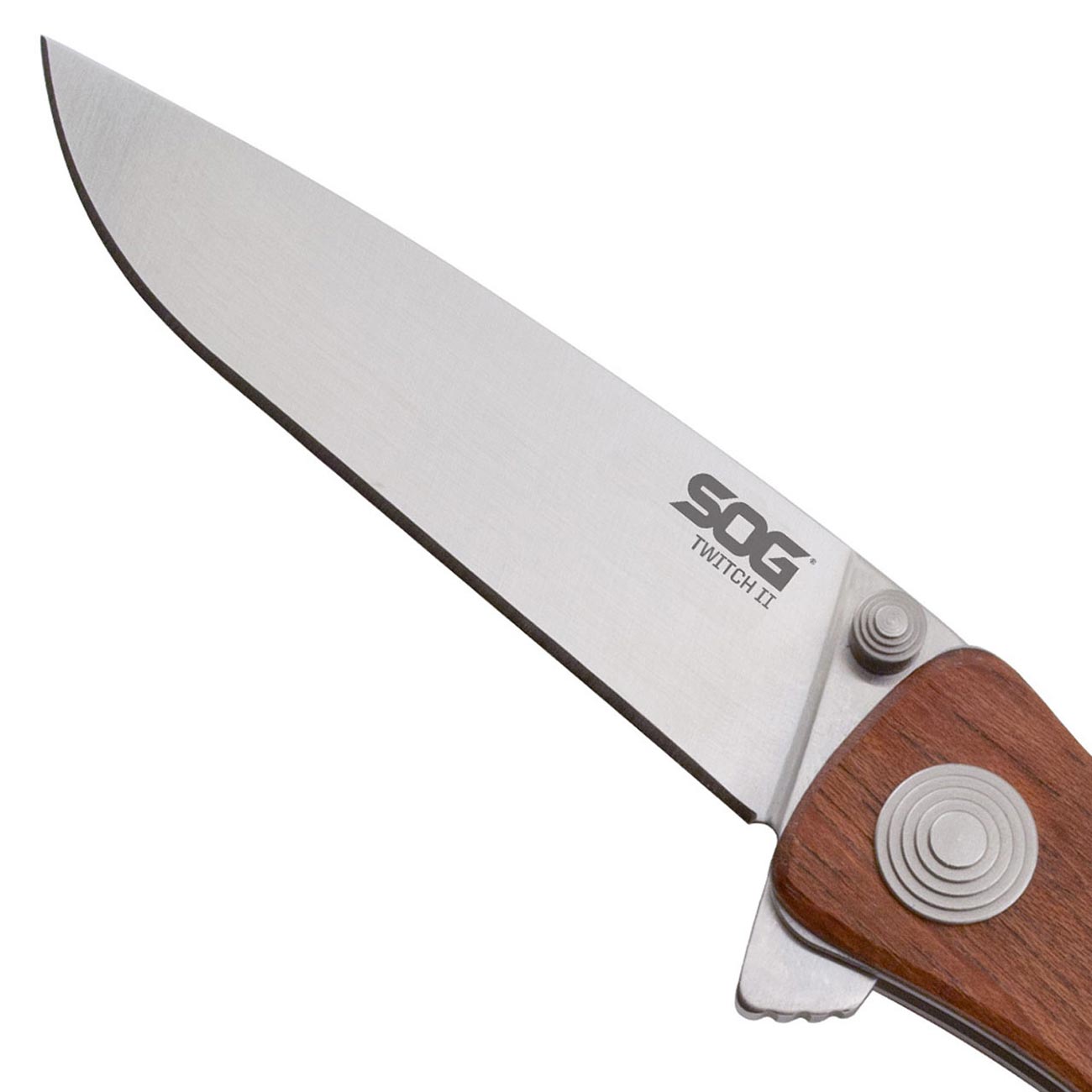 SOG Twitch II - Wood Handle Folding Knife - Clinch River Fishing USA