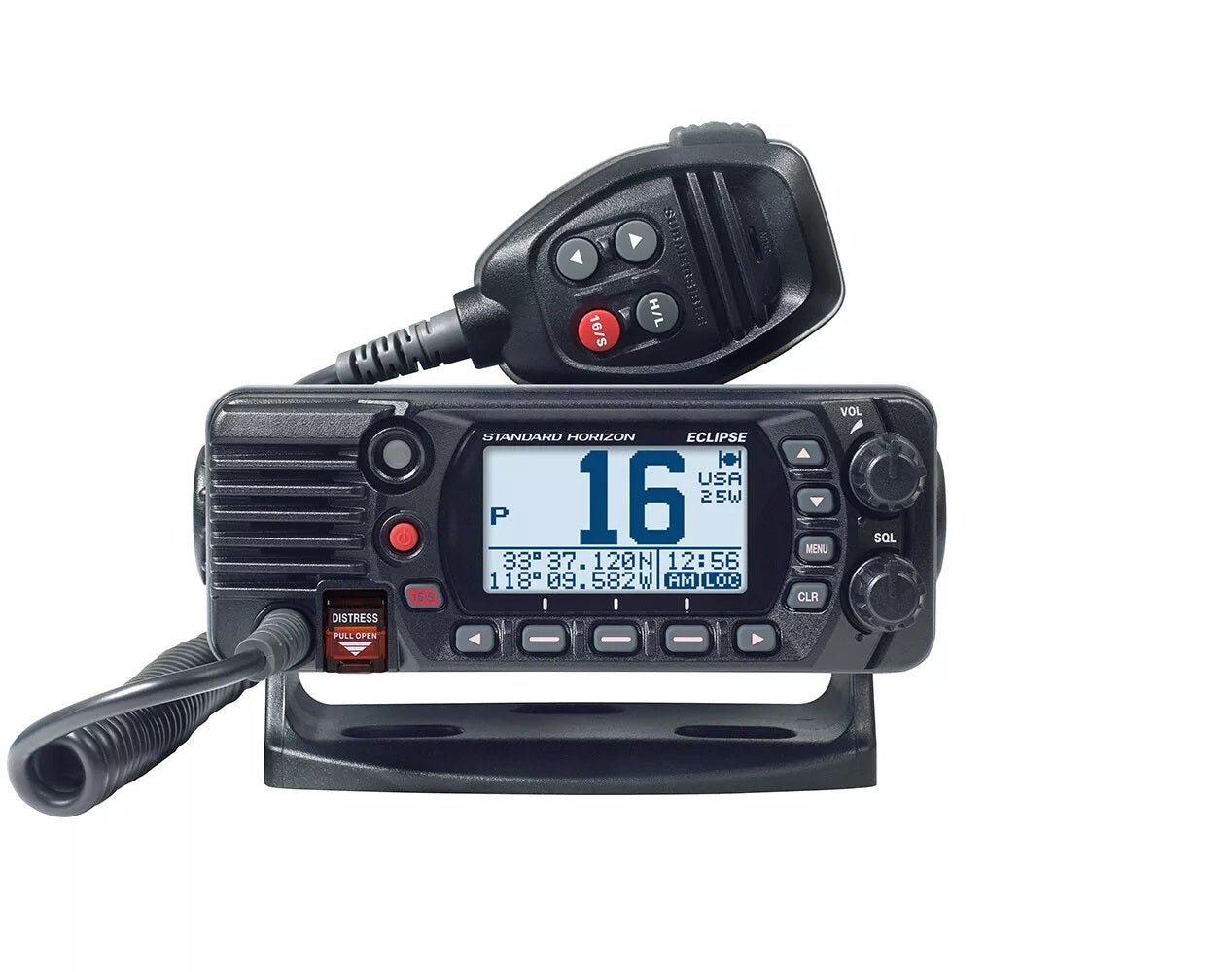 Standard Horizon Eclipse GPS Black VHF Class D 25 Watt - Clinch River Fishing USA