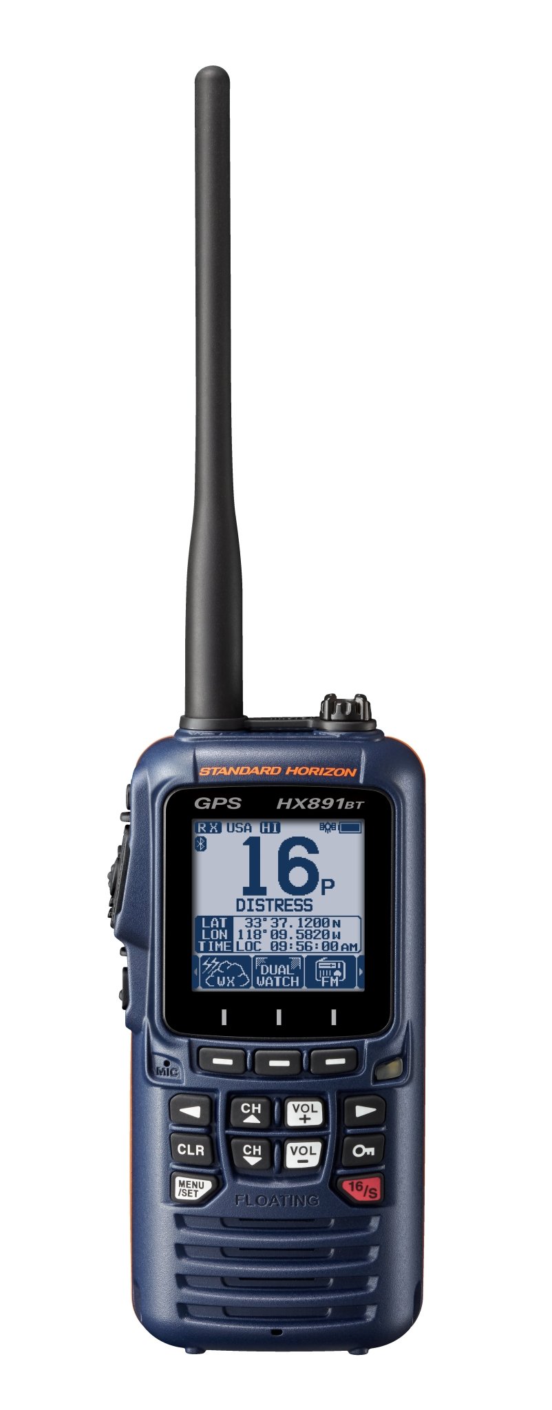 Standard HX891BTNB Handheld VHF 6W Class H DSC GPS Bluetooth - Navy Blue - Clinch River Fishing USA