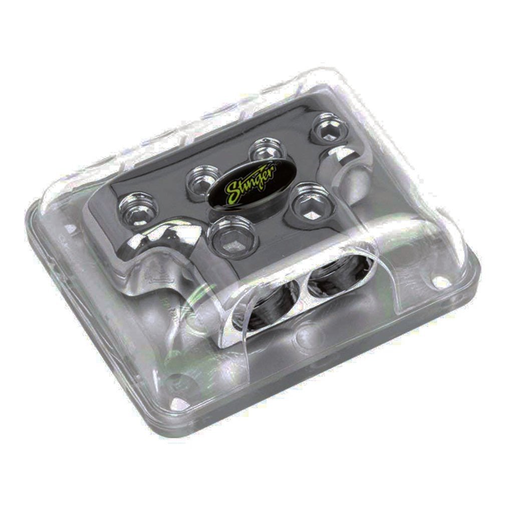 STINGER POWER DISTRIBUTION BLOCK - Two 1/0GA inputs / Four 4GA outputs - Clinch River Fishing USA