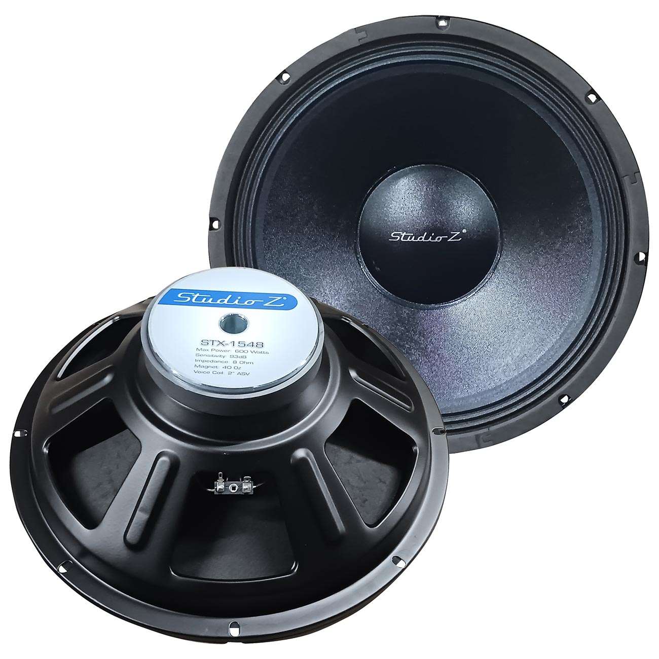 Studio Z 15" Replacement Woofer 600W Max. 8 Ohm SVC - Clinch River Fishing USA
