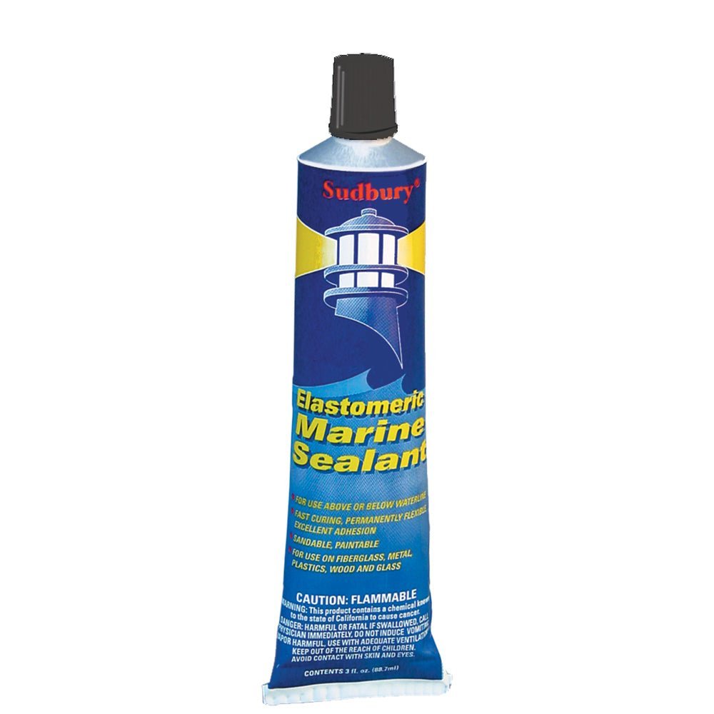 Sudbury Elastometric 3 oz (89ml) Sealant Tube - Black - Clinch River Fishing USA