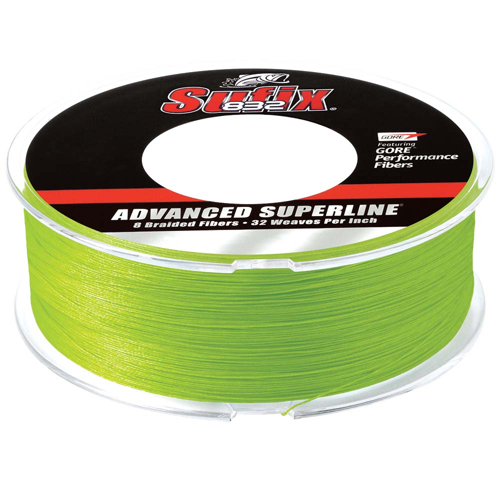 Sufix 832® Advanced Superline® Braid - 15lb - Neon Lime - 600 yds - Clinch River Fishing USA