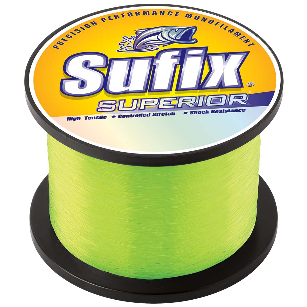 Sufix Superior Hi - Vis Yellow Monofilament - 60lb - 1825 yds - Clinch River Fishing USA