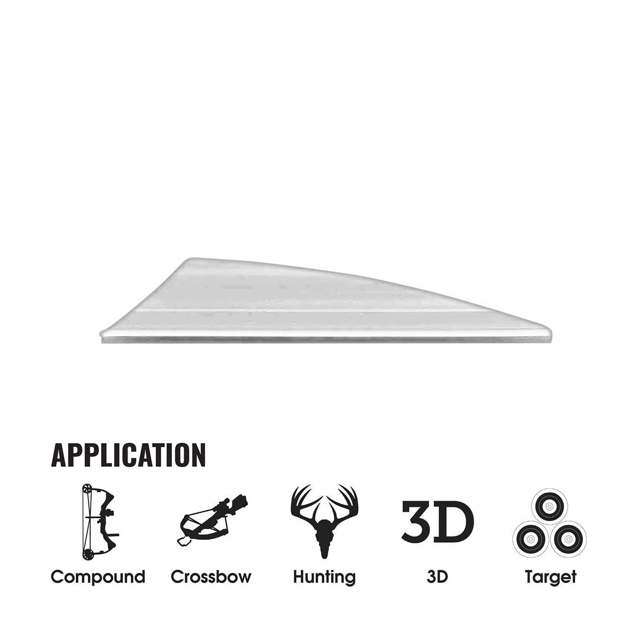 Tac Vanes Driver 2.25GΓΒ₯ Vane White (100 pack) - Clinch River Fishing USA