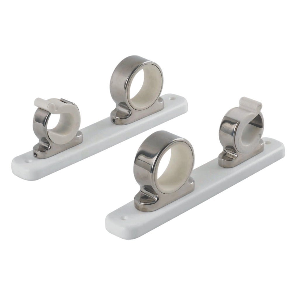 TACO 2-Rod Hanger w/Poly Rack - Polished Stainless Steel - Clinch River Fishing USA