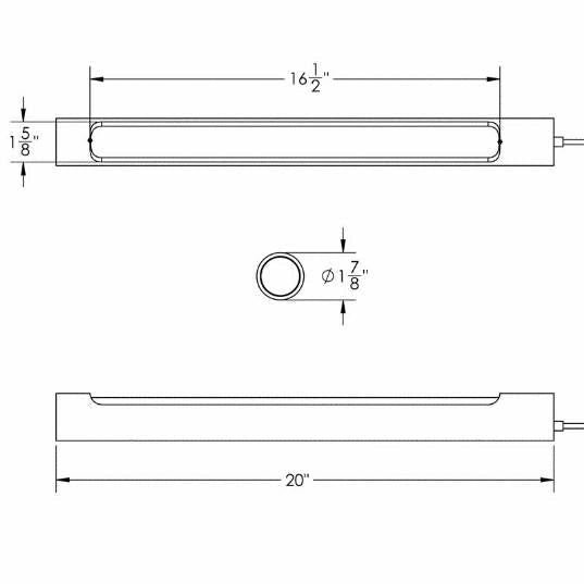 TACO LED T-TOP LIGHT BLUE 20 | F38-2050B-1 - Clinch River Fishing USA