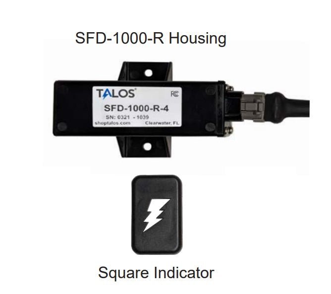 Talos SFD1000R Black Rectangular Lightning Detector with 3ft Cable - Clinch River Fishing USA