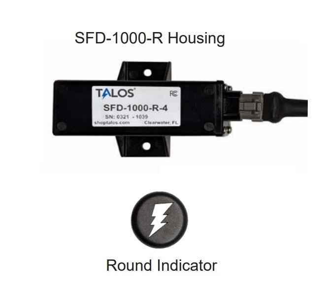 Talos SFD1000R Black Round Flush Mount Lightning Detector with 20ft Cable - Clinch River Fishing USA