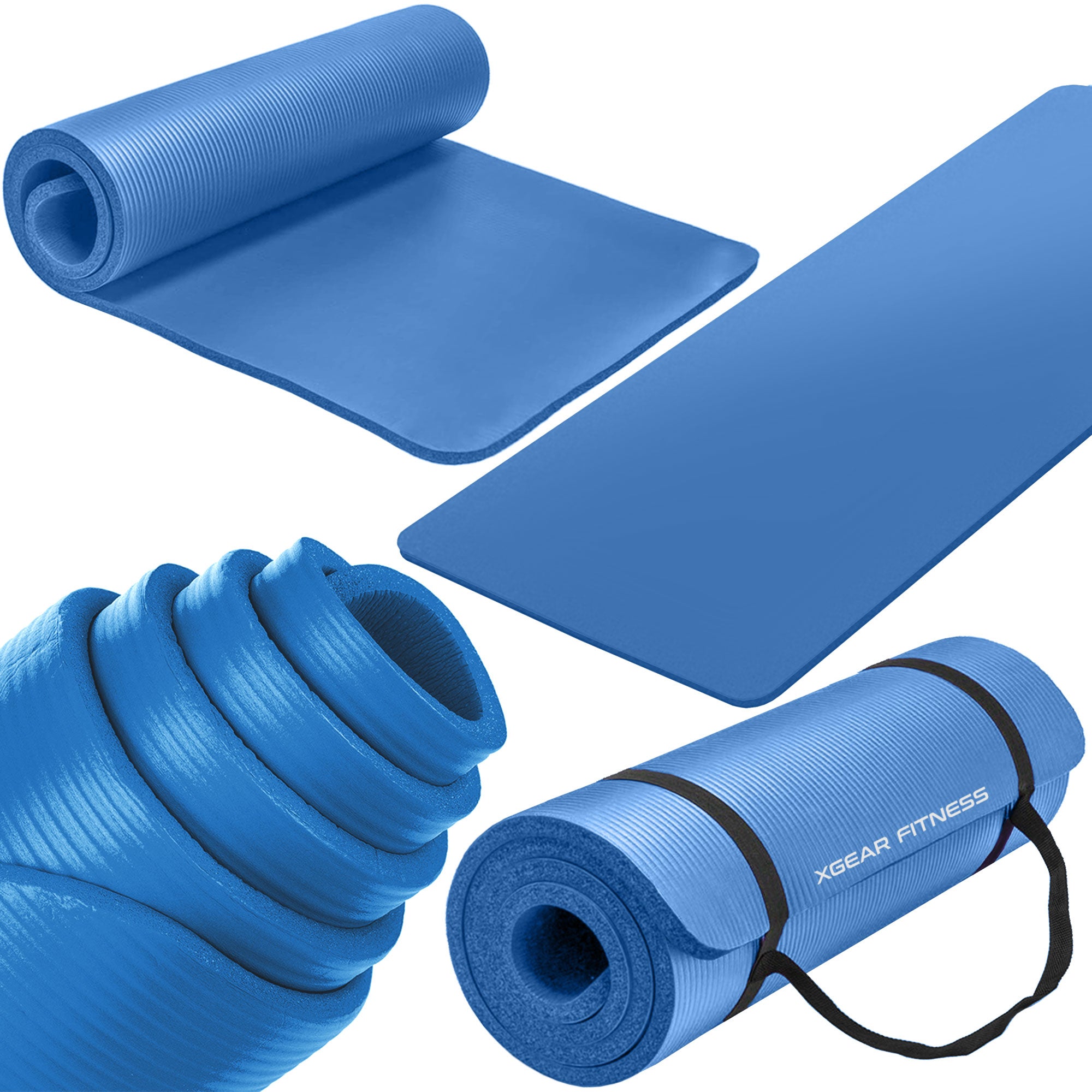 Thick Travel Yoga Mat with Carrying Strap