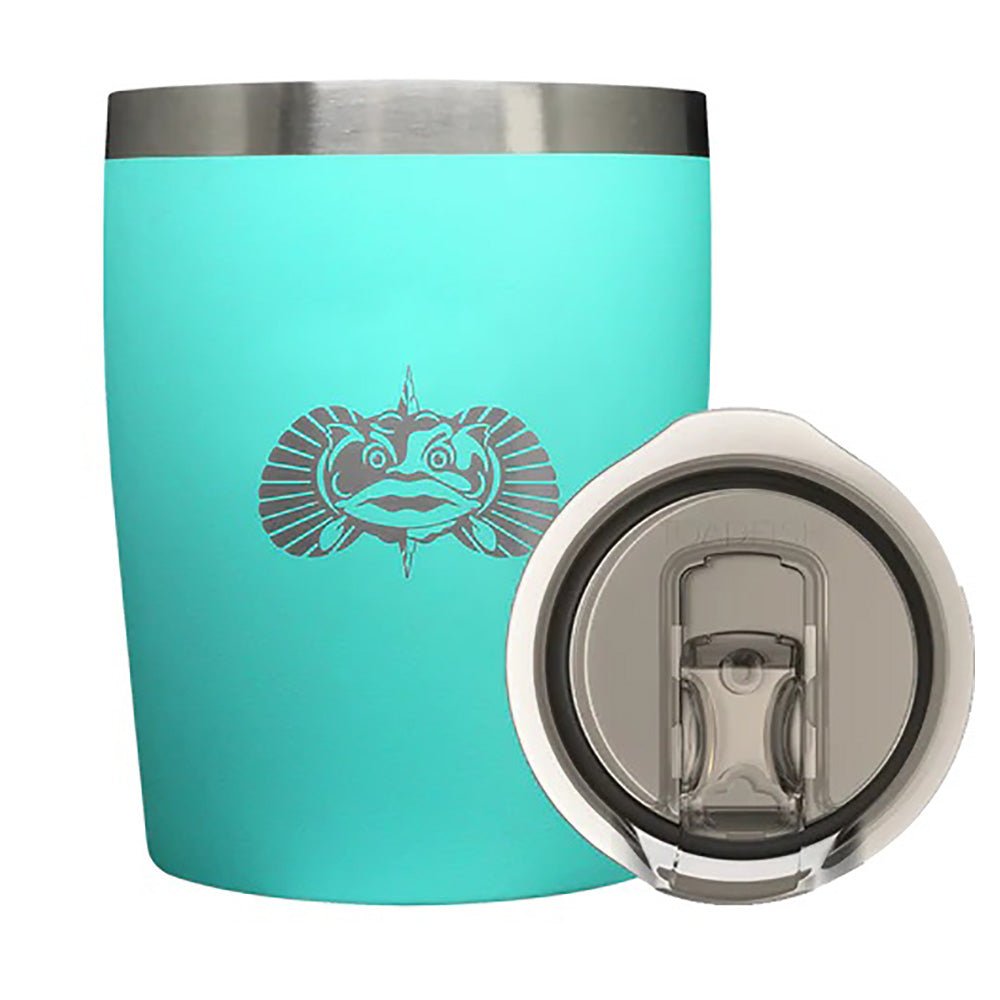 Toadfish Non - Tipping 10oz Rocks Tumbler - Teal - Clinch River Fishing USA