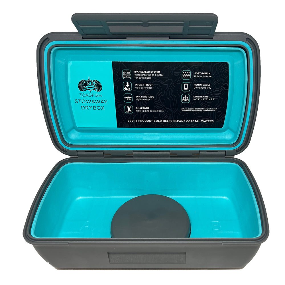 Toadfish Stowaway Dry Box w/Smart Grip & Cell Phone Tray Insert - Clinch River Fishing USA