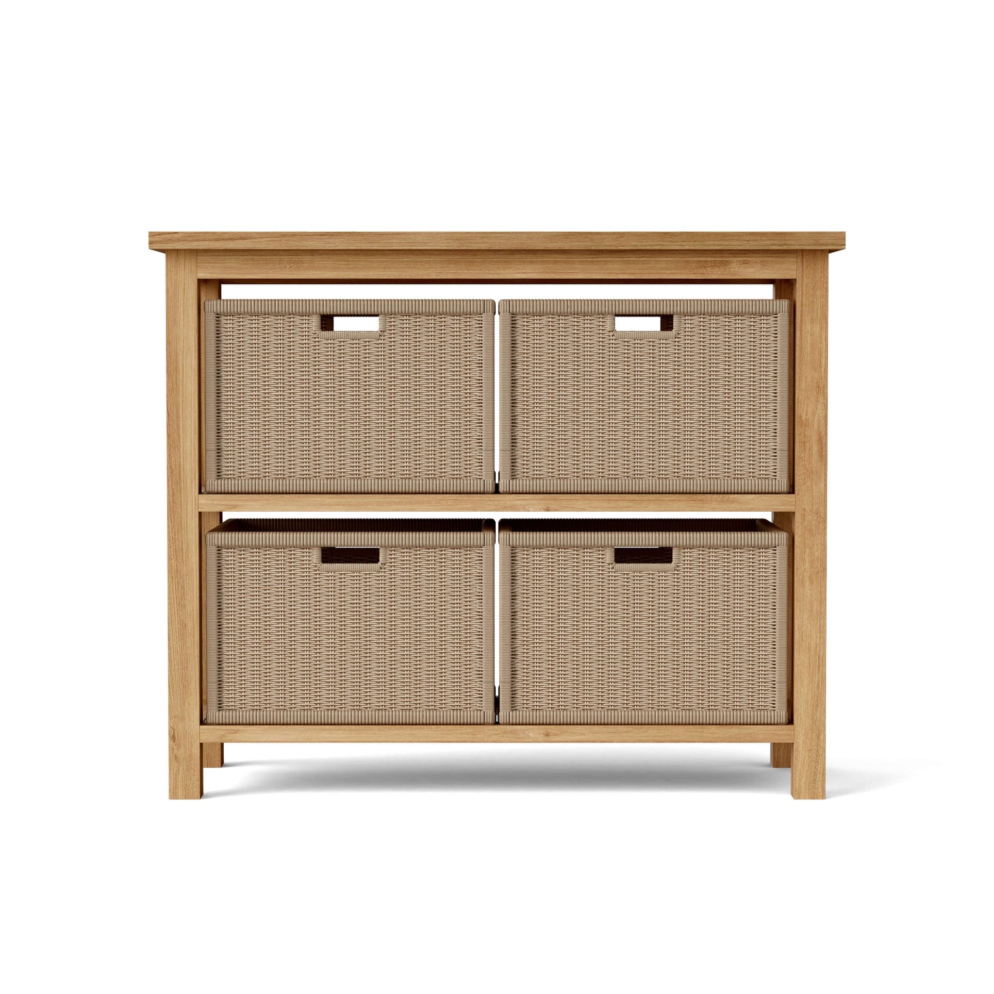 TOWEL CONSOLE TABLE. (4-WICKER BASKETS WIC-4720 OPTIONAL) - Clinch River Fishing USA