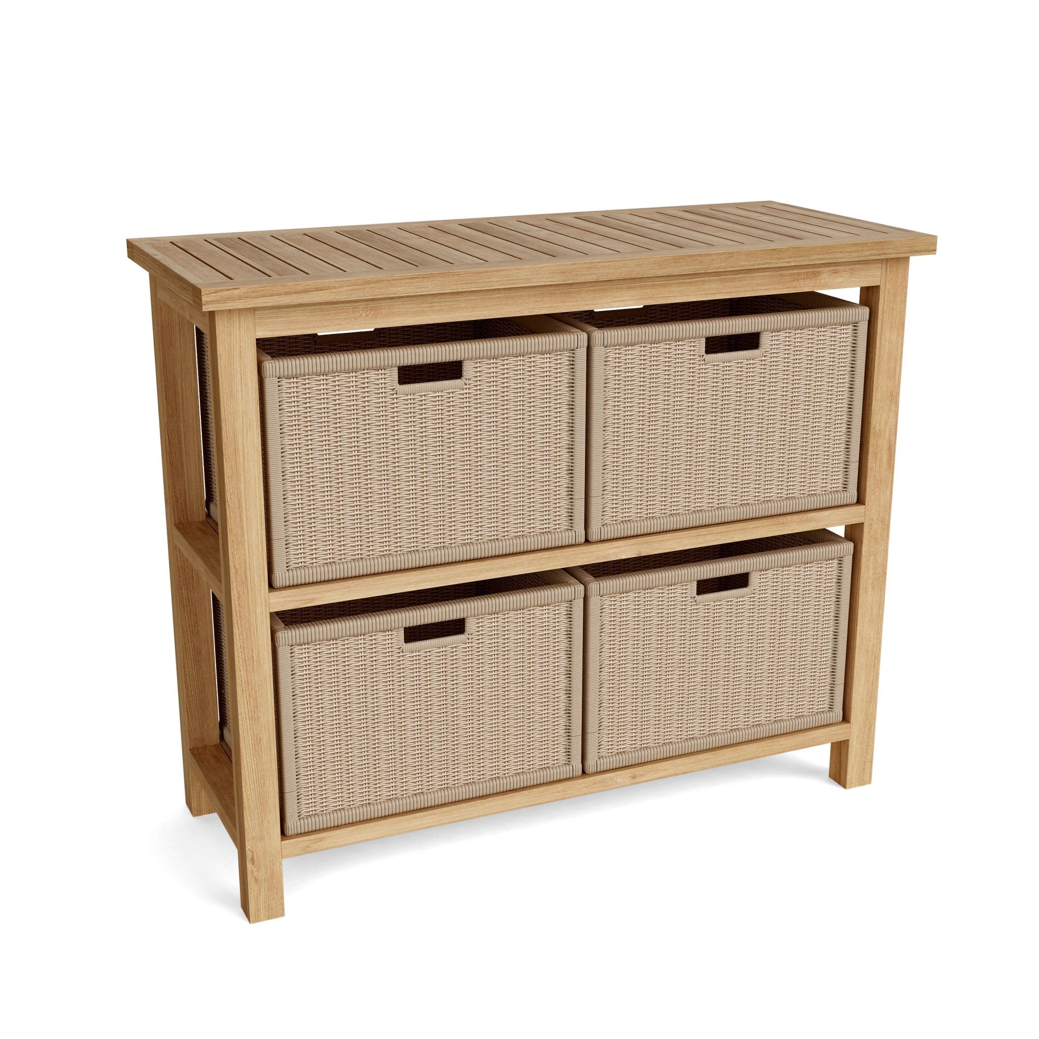 TOWEL CONSOLE TABLE. (4-WICKER BASKETS WIC-4720 OPTIONAL) - Clinch River Fishing USA