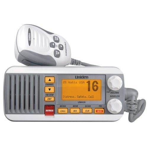 Uniden UM435 White VHF Class D DSC 25 Watt - Clinch River Fishing USA