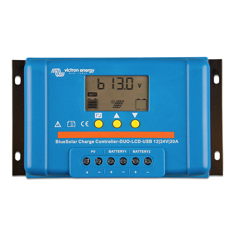 Victron BlueSolar PWM Charge Controller (DUO) LCD & USB Charge Control - 12/24VDC - 20A - Clinch River Fishing USA