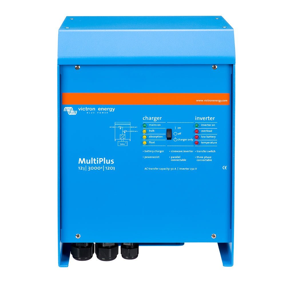 Victron MultiPlus Inverter/Charger 12VDC - 3000VA - 120VAC w/ 120AMP Charger - 50AMP Transfer Switch - UL Approved - Clinch River Fishing USA