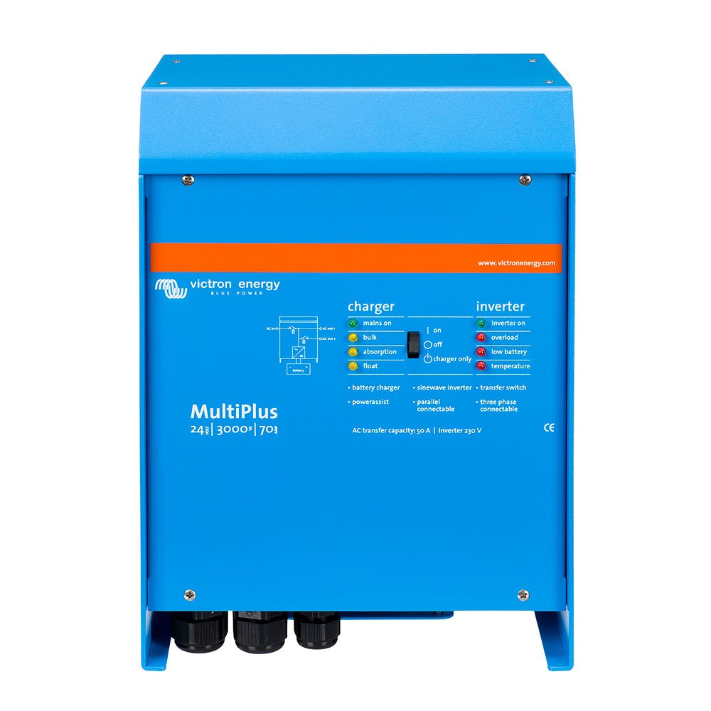 Victron Multiplus Inverter/Charger 24VDC - 3000VA - 120VAC w/ 70AMP Charger - 50AMP Transfer Switch - UL Approved - Clinch River Fishing USA