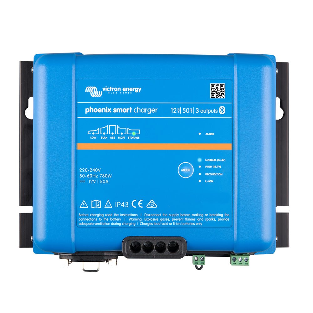 Victron Phoenix Smart IP43 Charger 12/50 (3) 120 - 240VAC Requires 5 - 15P Mains Cord - Clinch River Fishing USA