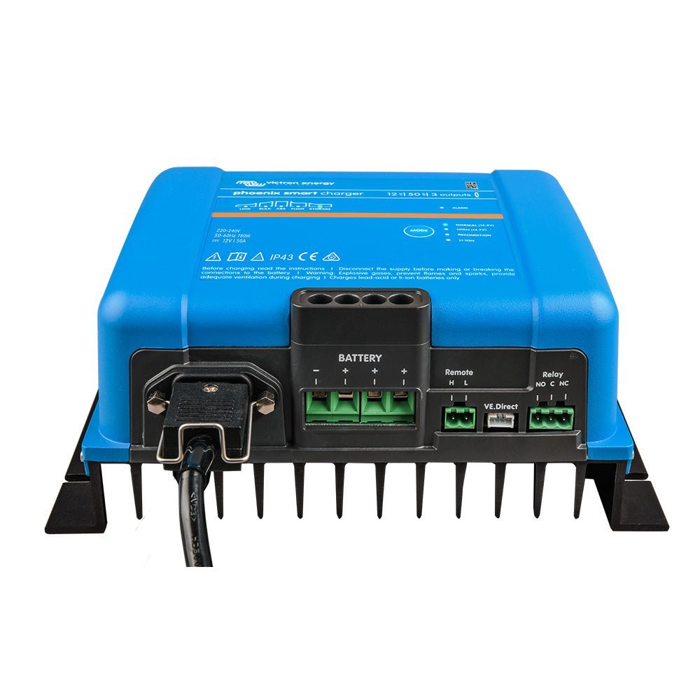Victron Phoenix Smart IP43 Charger 12/50 (3) 120-240VAC Requires 5-15P Mains Cord - Clinch River Fishing USA