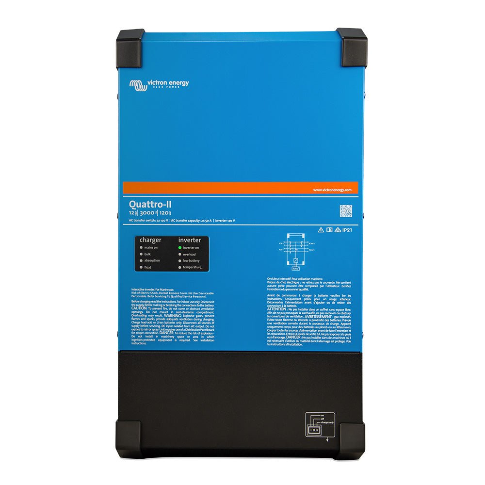 Victron Quattro - II - 12/3000 - 120 - 50/50 - 2X 120V - Clinch River Fishing USA