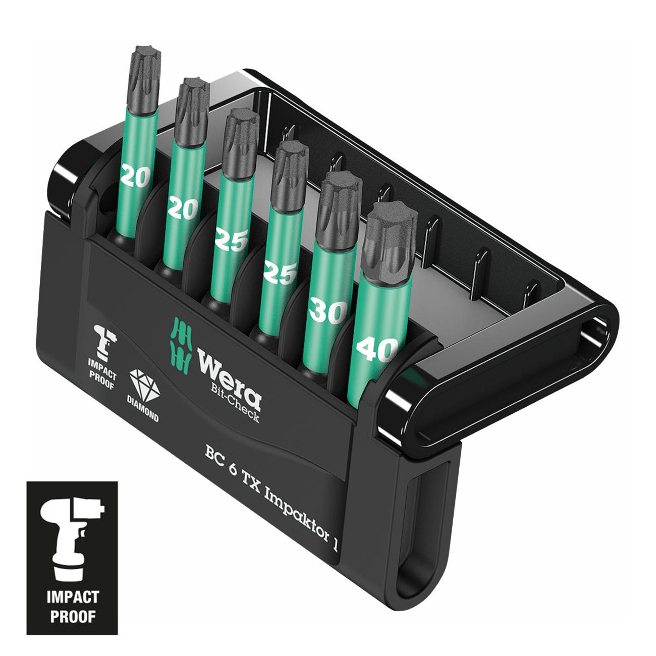 Wera 1/4GǦ Drive TORX 'Impact Ready' Bit Set and Carrying Case (6 Piece) - Clinch River Fishing USA