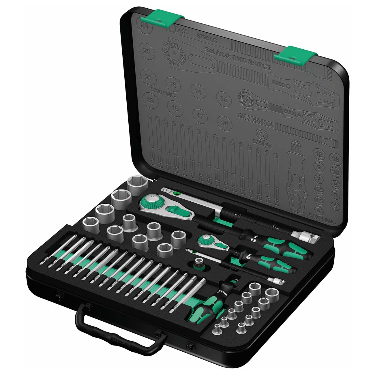 Wera Metric 1/4GǦ & 1/2" Drive Speed Ratchet Socket/Bit Set (43 - Piece Set) - Clinch River Fishing USA