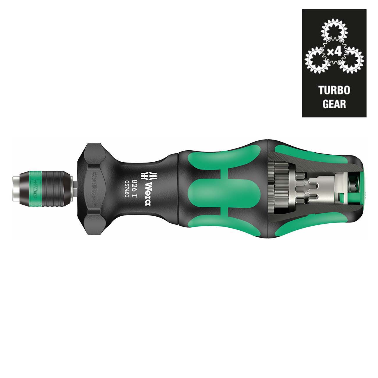 Wera Ratcheting TURBO Screwdriver Handle with Rapidaptor Quick - Release (for 1/4" Bits) - Clinch River Fishing USA