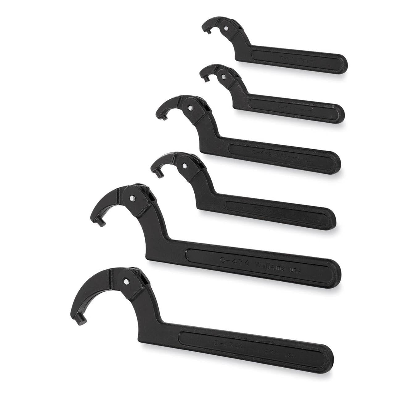 Williams Adjustable Hook Spanner 6 Wrench Set - Clinch River Fishing USA