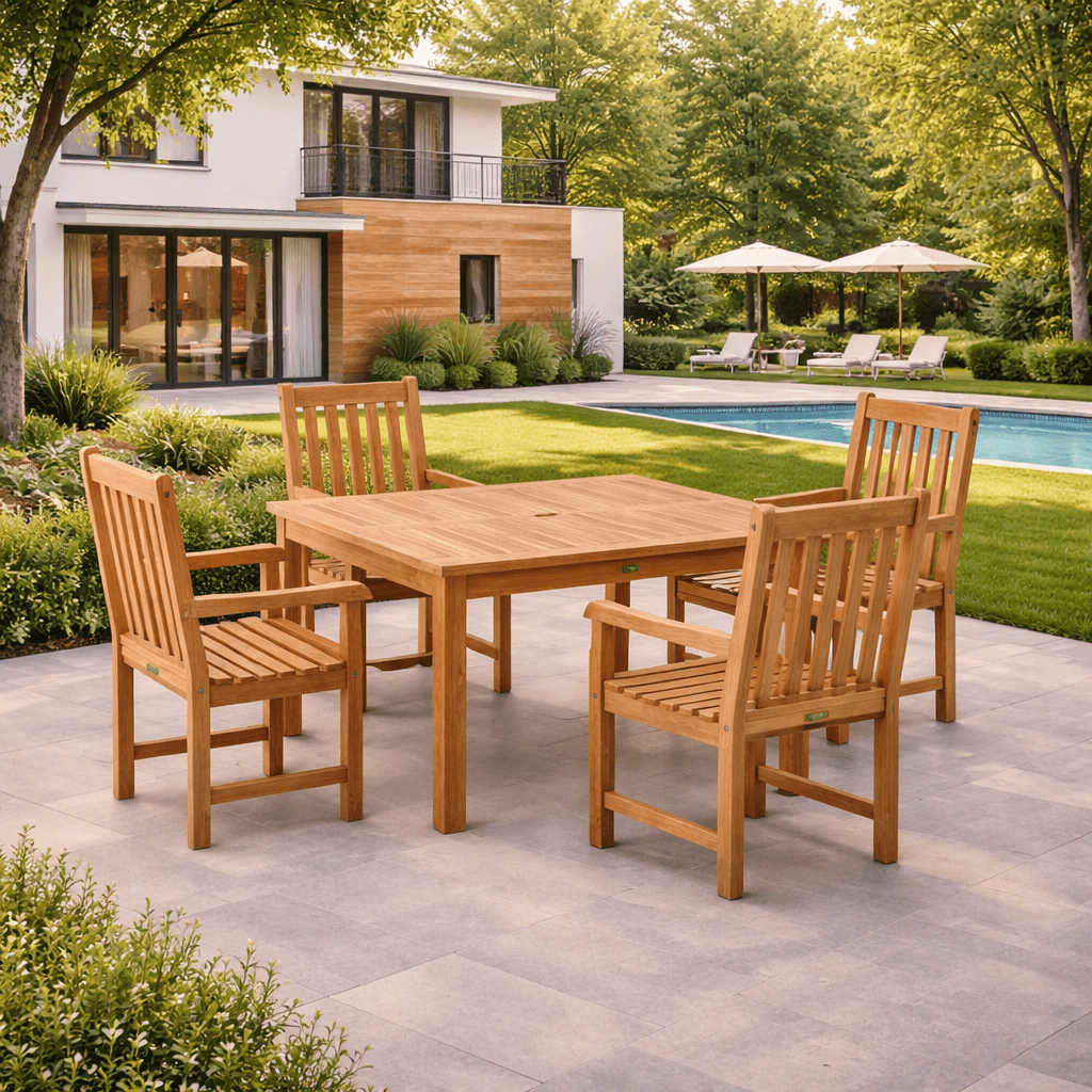 WINDSOR CLASSIC ARMCHAIR 5-PCS DINING TABLE SET - Clinch River Fishing USA